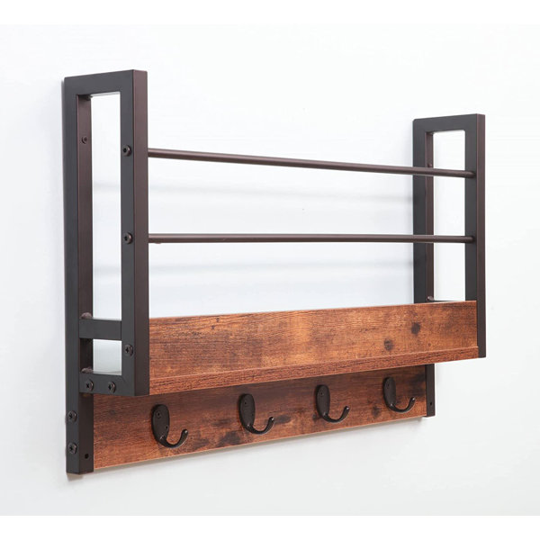 Latitude Run® Floating Shelf with Hooks Wayfair